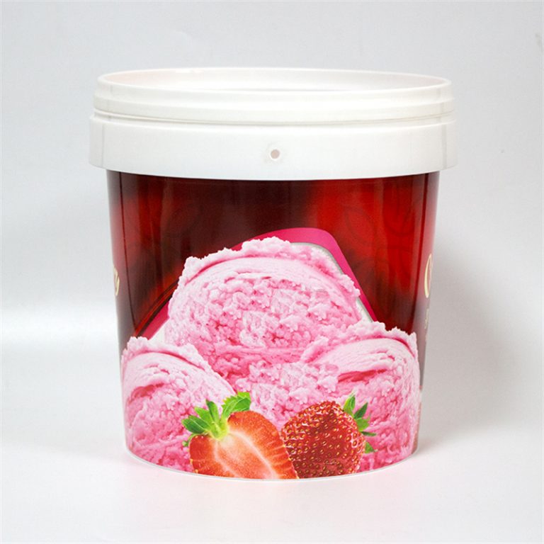 1 Gallon 3.78L Round Ice Cream Plastic Bucket plastic container