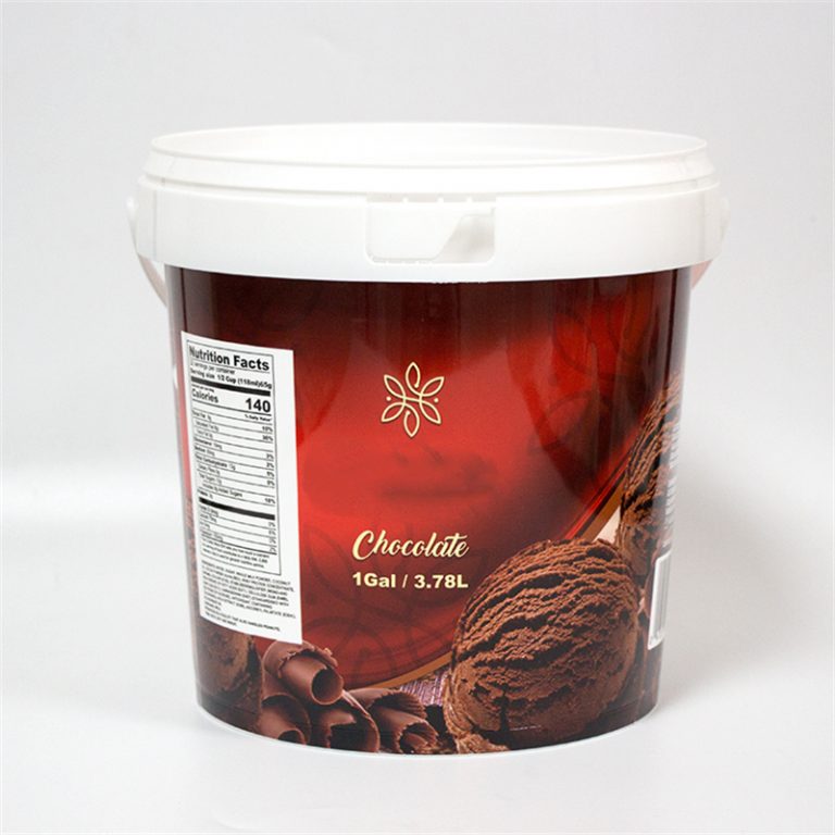 1 Gallon 3.78L Round Ice Cream Plastic Bucket plastic container