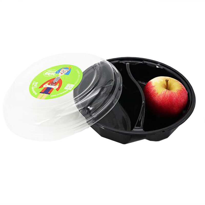 Disposable 2 Compartment Plastic Container For Fruits plastic