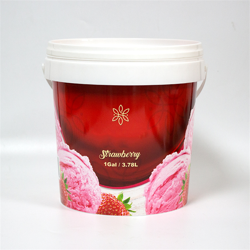 1 Gallon 3.78L Round Ice Cream Plastic Bucket plastic container manufacturers