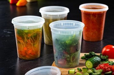 32 Oz. Plastic Deli Food Storage Containers (4)