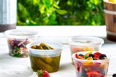 Plastic Deli Food Storage Containers With Airtight Lids (4)